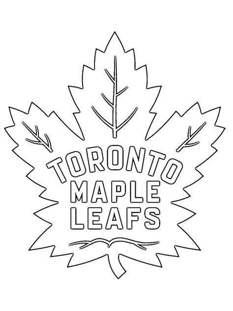 toronto maple leafs logo coloring page